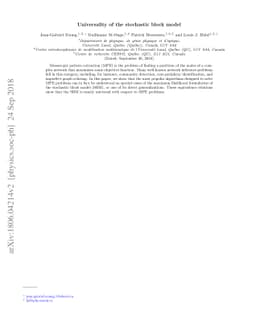 Universality of the stochastic block model