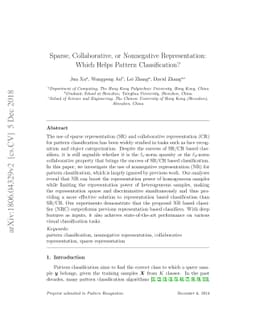 Sparse, Collaborative, or Nonnegative Representation: Which Helps
  Pattern Classification?