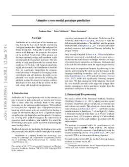 Attentive cross-modal paratope prediction