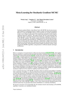 Meta-Learning for Stochastic Gradient MCMC