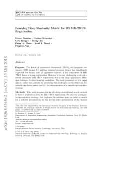 Learning Deep Similarity Metric for 3D MR-TRUS Registration