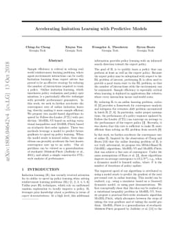 Accelerating Imitation Learning with Predictive Models