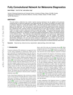 Fully Convolutional Network for Melanoma Diagnostics
