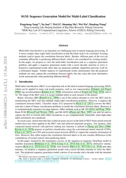 SGM: Sequence Generation Model for Multi-label Classification