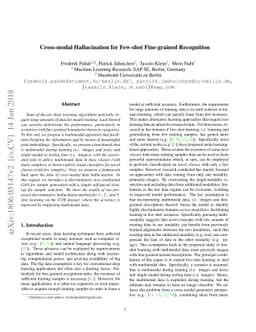 Cross-modal Hallucination for Few-shot Fine-grained Recognition