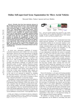 Online Self-supervised Scene Segmentation for Micro Aerial Vehicles
