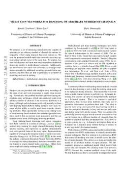 Multi-View Networks for Denoising of Arbitrary Numbers of Channels