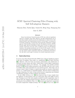 SCSP: Spectral Clustering Filter Pruning with Soft Self-adaption Manners