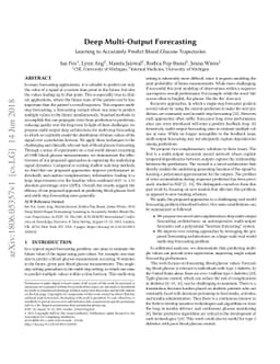 Deep Multi-Output Forecasting: Learning to Accurately Predict Blood
  Glucose Trajectories