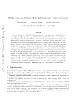 On the heavy-tail behavior of the distributionally robust newsvendor