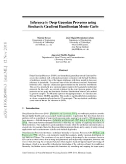 Inference in Deep Gaussian Processes using Stochastic Gradient
  Hamiltonian Monte Carlo