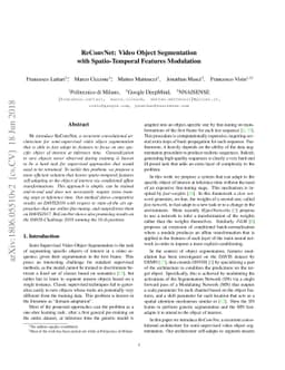 ReConvNet: Video Object Segmentation with Spatio-Temporal Features
  Modulation