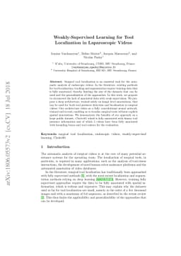 Weakly-Supervised Learning for Tool Localization in Laparoscopic Videos