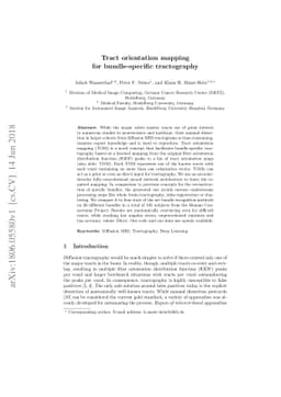 Tract orientation mapping for bundle-specific tractography