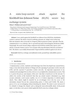 A Static-Loop-Current Attack against the KLJN Secure Key Exchange System