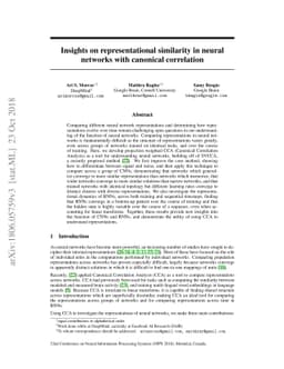 Insights on representational similarity in neural networks with
  canonical correlation