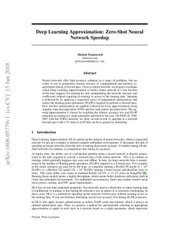 Deep Learning Approximation: Zero-Shot Neural Network Speedup