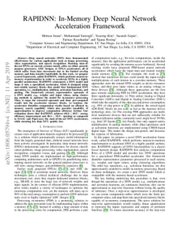 RAPIDNN: In-Memory Deep Neural Network Acceleration Framework