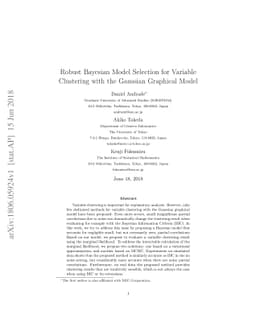 Robust Bayesian Model Selection for Variable Clustering with the
  Gaussian Graphical Model