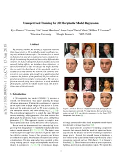Unsupervised Training for 3D Morphable Model Regression