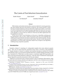 The Limits of Post-Selection Generalization