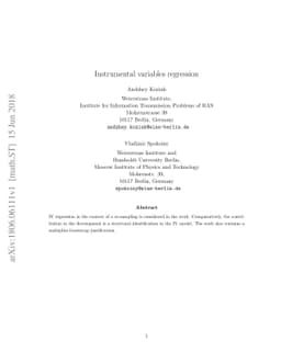 Instrumental variables regression