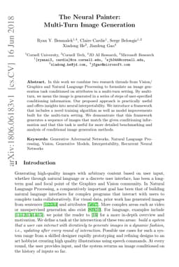 The Neural Painter: Multi-Turn Image Generation