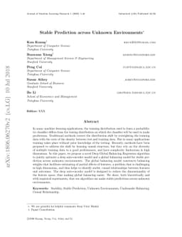 Stable Prediction across Unknown Environments