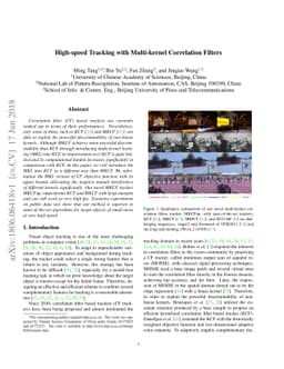 High-speed Tracking with Multi-kernel Correlation Filters