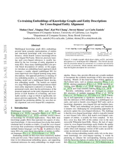 Co-training Embeddings of Knowledge Graphs and Entity Descriptions for
  Cross-lingual Entity Alignment