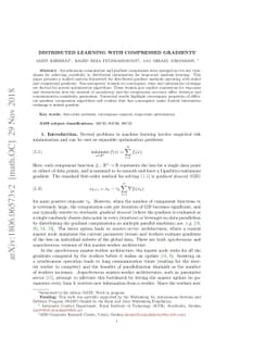 Distributed learning with compressed gradients
