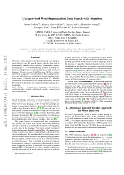 Unsupervised Word Segmentation from Speech with Attention