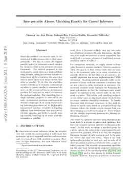 Interpretable Almost Matching Exactly for Causal Inference