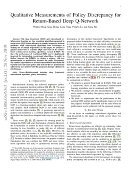 Qualitative Measurements of Policy Discrepancy for Return-Based Deep
  Q-Network