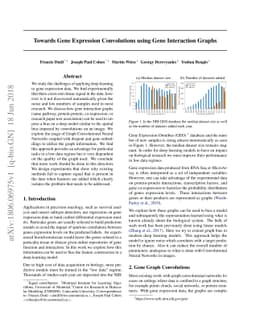 Towards Gene Expression Convolutions using Gene Interaction Graphs