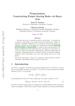 Properization: Constructing Proper Scoring Rules via Bayes Acts