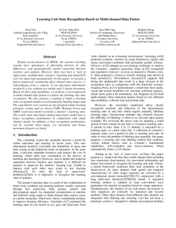 Learning Unit State Recognition Based on Multi-channel Data Fusion