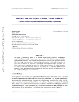 Semantic Analysis of (Reflectional) Visual Symmetry: A Human-Centred
  Computational Model for Declarative Explainability