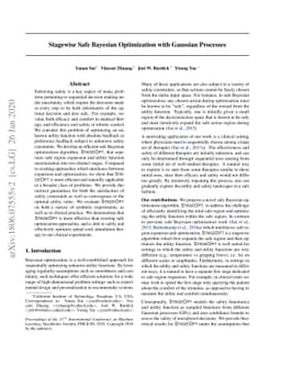 Stagewise Safe Bayesian Optimization with Gaussian Processes