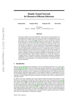 Doubly Nested Network for Resource-Efficient Inference