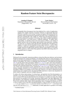Random Feature Stein Discrepancies