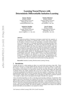 Learning Neural Parsers with Deterministic Differentiable Imitation
  Learning