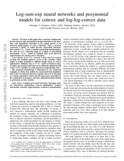 Log-sum-exp neural networks and posynomial models for convex and
  log-log-convex data