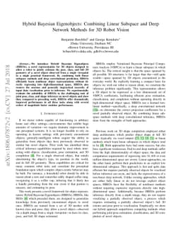 Hybrid Bayesian Eigenobjects: Combining Linear Subspace and Deep Network
  Methods for 3D Robot Vision