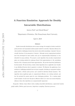 A Function Emulation Approach for Doubly Intractable Distributions
