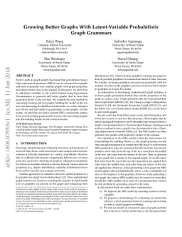 Growing Better Graphs With Latent-Variable Probabilistic Graph Grammars