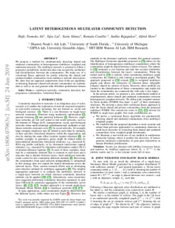 Latent heterogeneous multilayer community detection