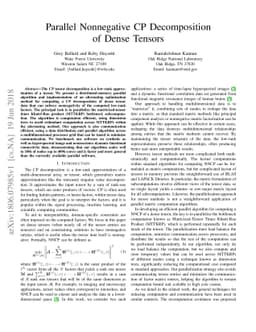 Parallel Nonnegative CP Decomposition of Dense Tensors
