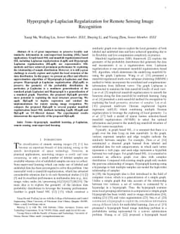 Hypergraph p-Laplacian Regularization for Remote Sensing Image
  Recognition