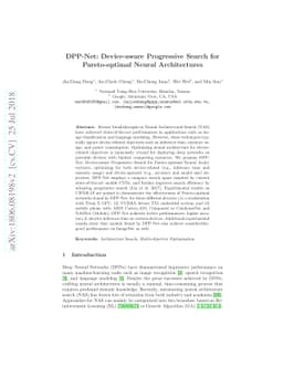 DPP-Net: Device-aware Progressive Search for Pareto-optimal Neural
  Architectures
